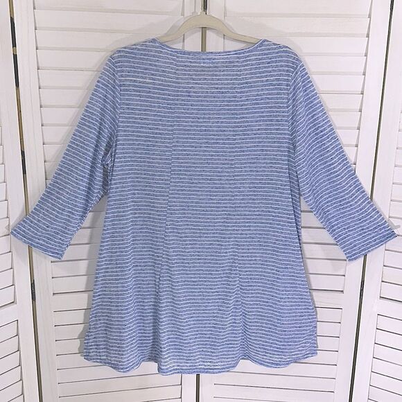 Chico's Zenergy Tunic Size 2 (12) Allyssa Linen Blend - Picture 10 of 14